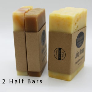 100% Natural Cold Processed Essential Oil Soap Huge Half Sized Bars Mini Soap Lemongrass Soap Birthday Gift For Her Him image 3