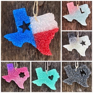 FREE SHIPPING XL Texas Inside Shape, (car freshener, aroma beads, car air freshener, freshies, car freshy)car freshy, freshy, accessory, car