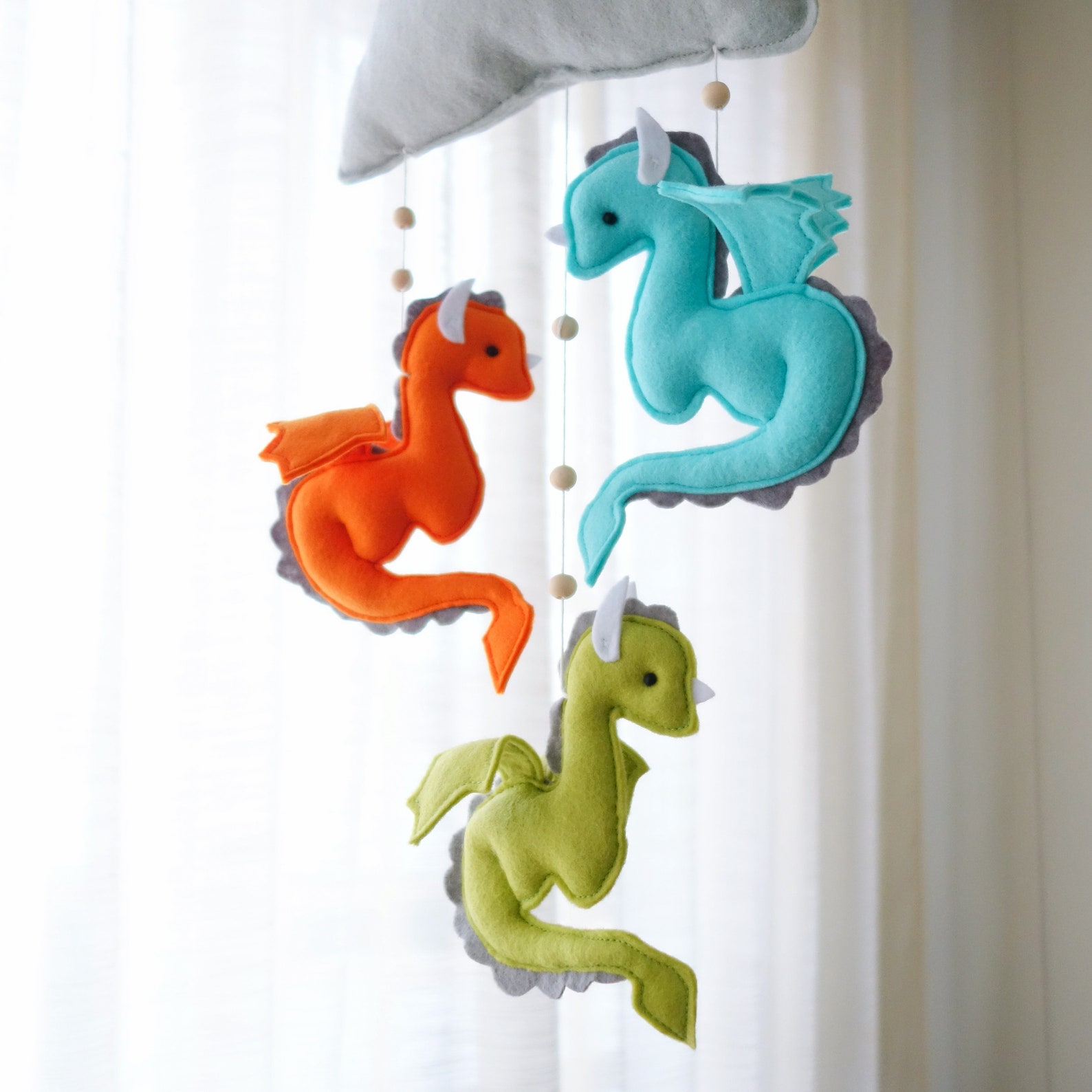 Dragons Baby Crib Mobile Nursery Room Dragon Decoration Etsy