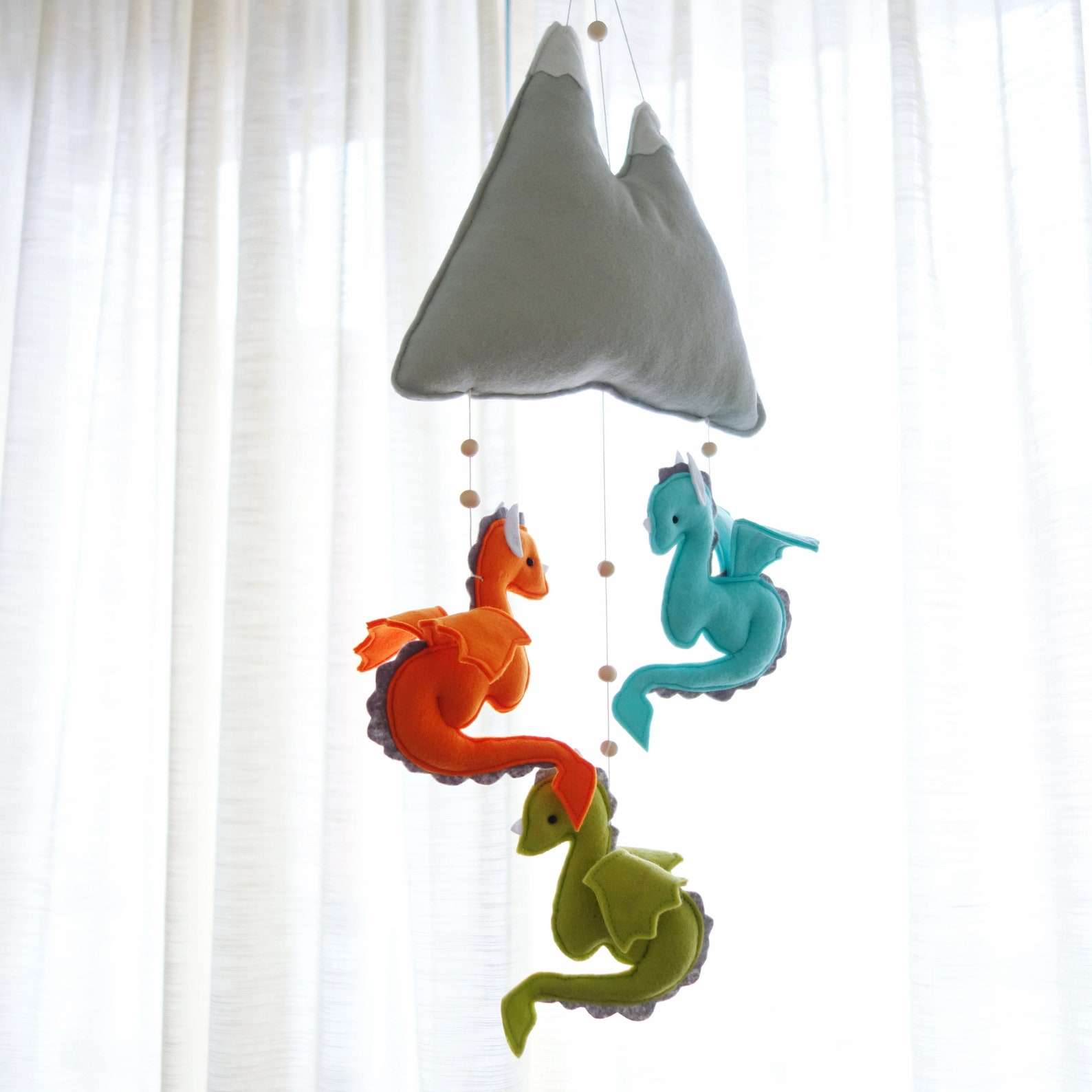 Dragons Baby Crib Mobile Nursery Room Dragon Decoration Etsy