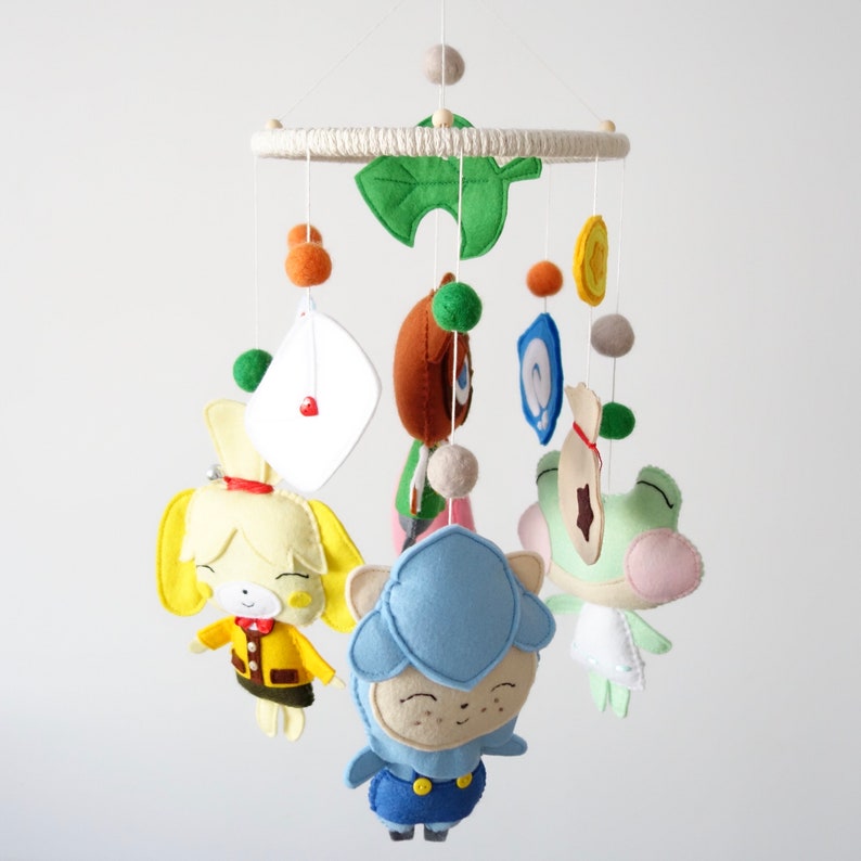 Animal Crossing Baby Felt Crib Mobile Nintendo Nursery Decor Etsy