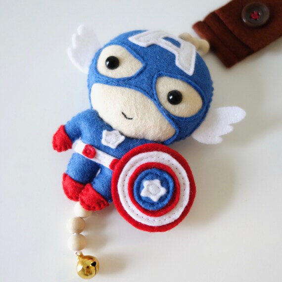 Captain America Baby Car Seat Stroller Plushie Toy Marvel - Captain America Car Seat