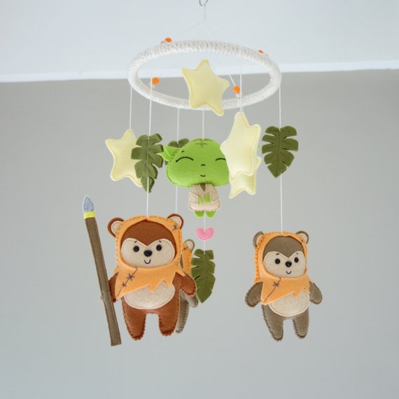 Star Wars Felt Baby Crib Mobile Ewok Yoda Nursery Etsy Star Wars Felt Baby Crib Mobile Ewok Yoda Nursery Etsy