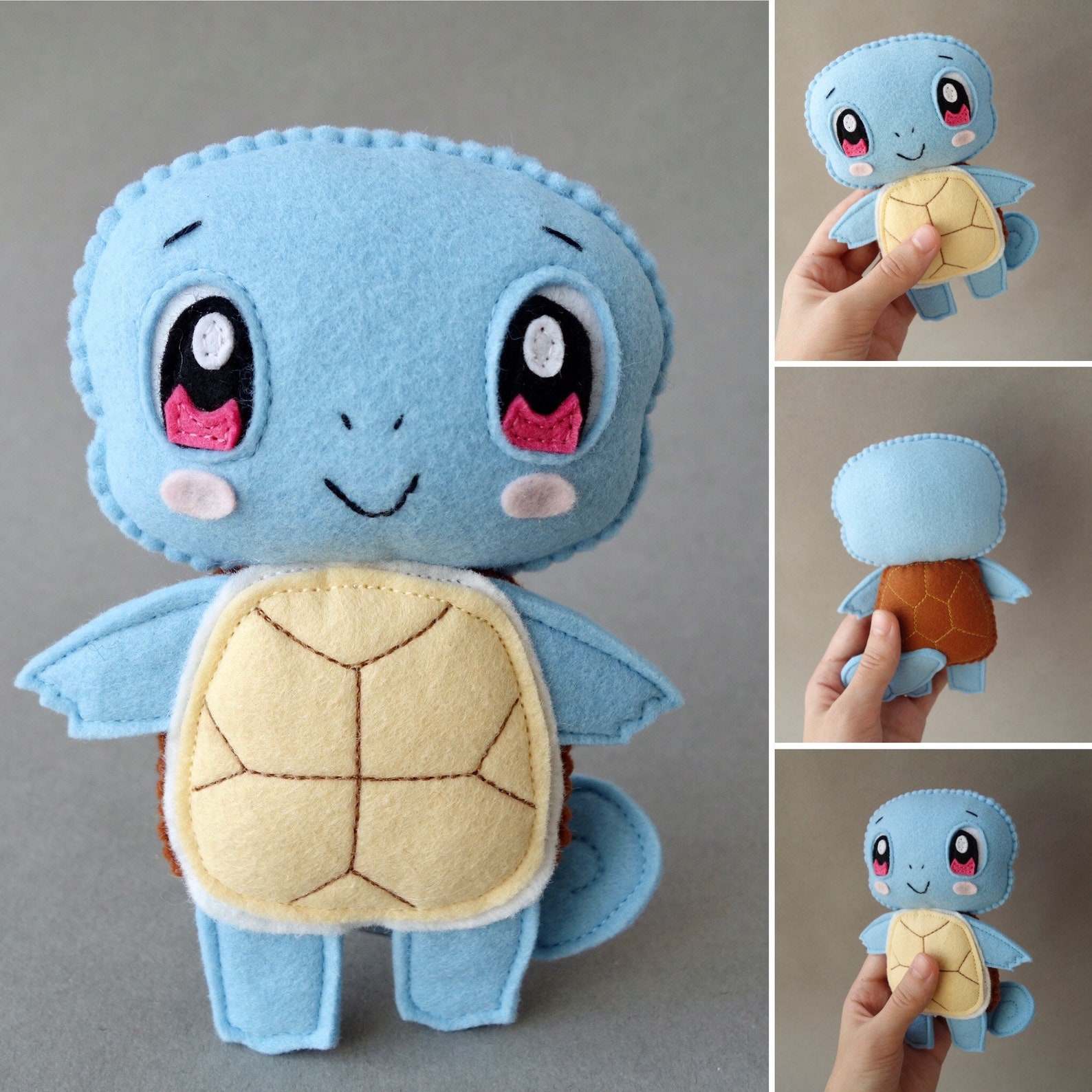 Pokemon Toy Handmade Felt Nintendo Plushie Pikachu Charmander Etsy