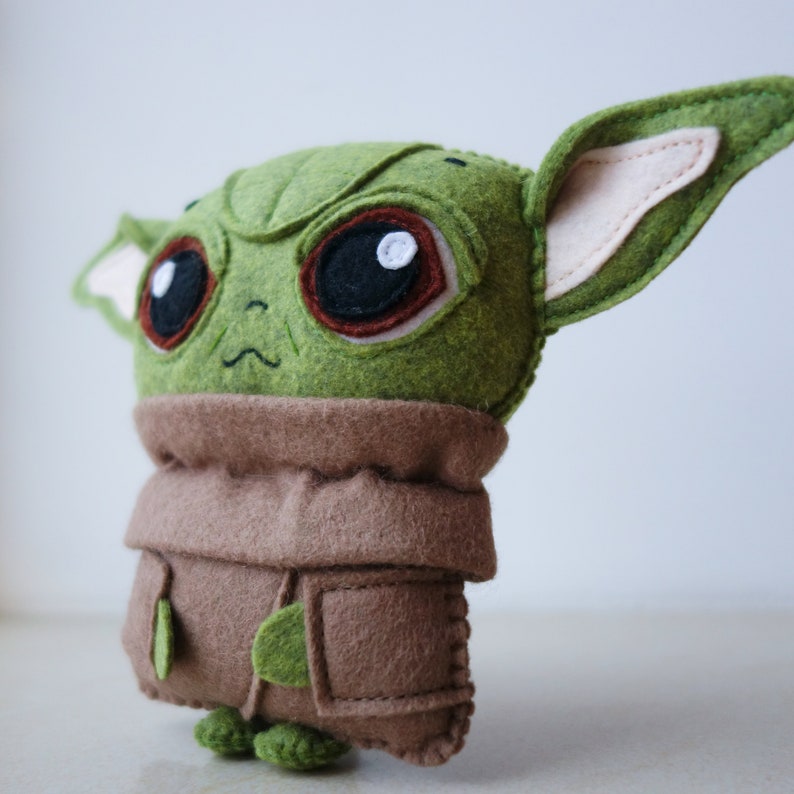 Baby Yoda Felt Plushie Star Wars Toy Etsy
