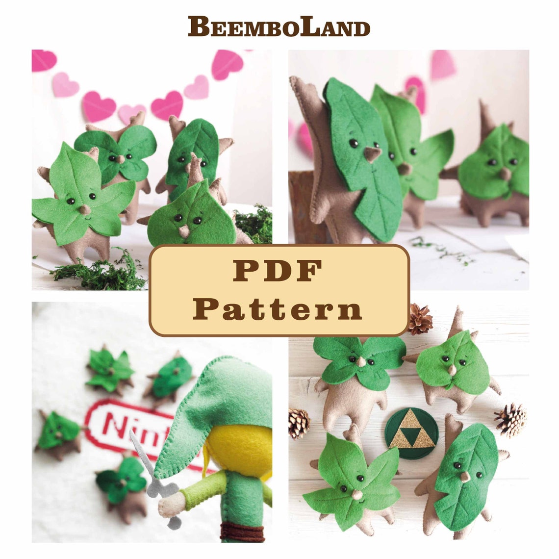 Felt Baby Toy Korok irch PDF Sewing Pattern Legend of Zelda Etsy