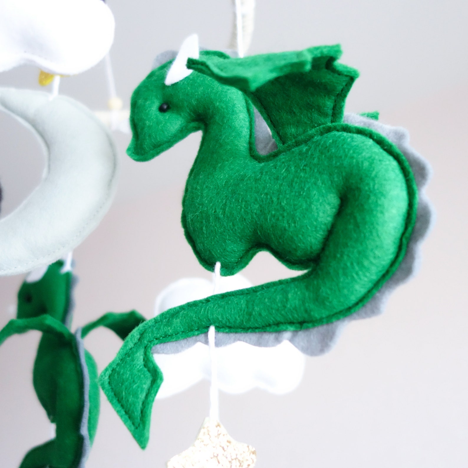 Dragon Baby Crib Felt Mobile Nursery Decor Cuna Movil Etsy