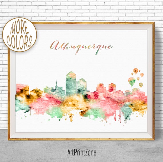 Albuquerque Art Print Albuquerque print Albuquerque New Mexico Etsy