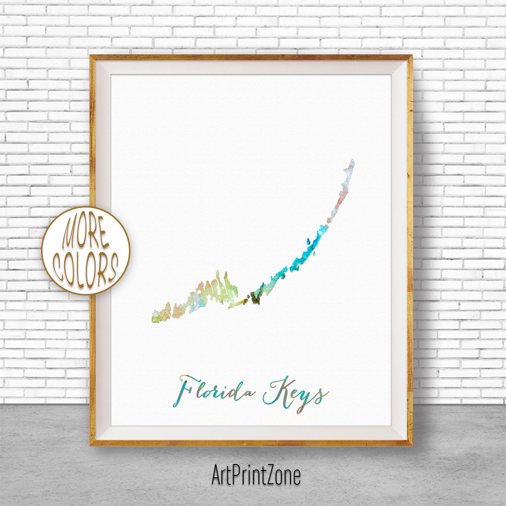 The Florida Keys Map Artwork Office environment Artwork Print Watercolor Map photo about Printable Map of Florida Keys identify The Florida Keys Map Artwork Business Artwork Print Watercolor Map