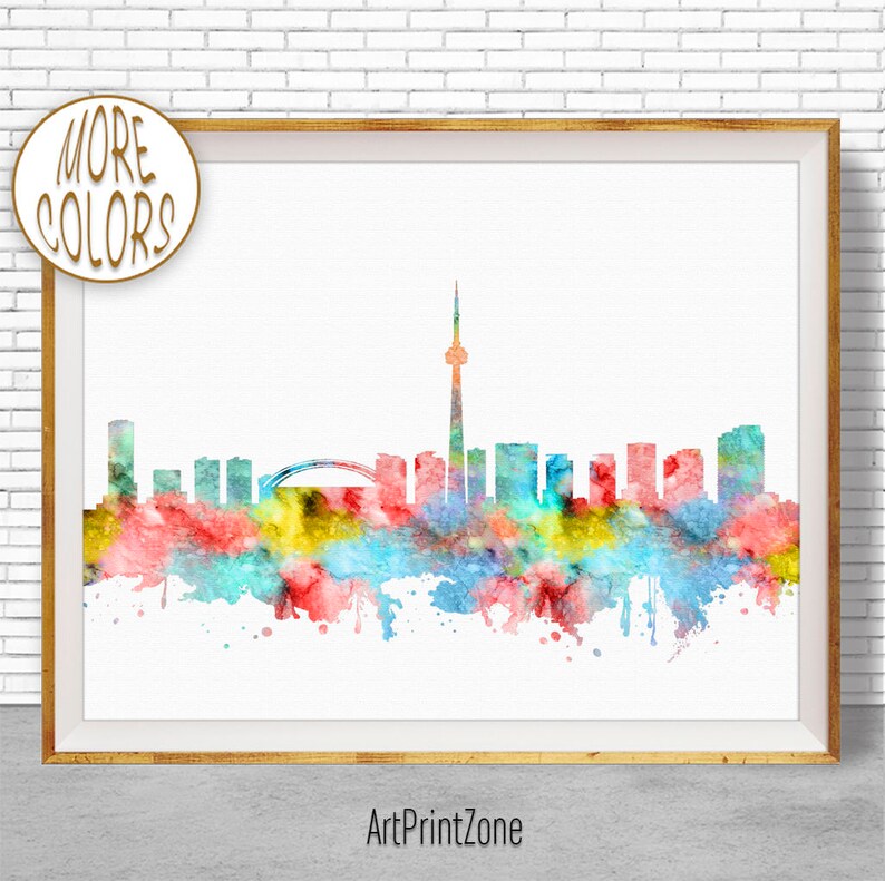 Toronto Art Print Toronto Skyline Toronto Canada Office Prints Etsy
