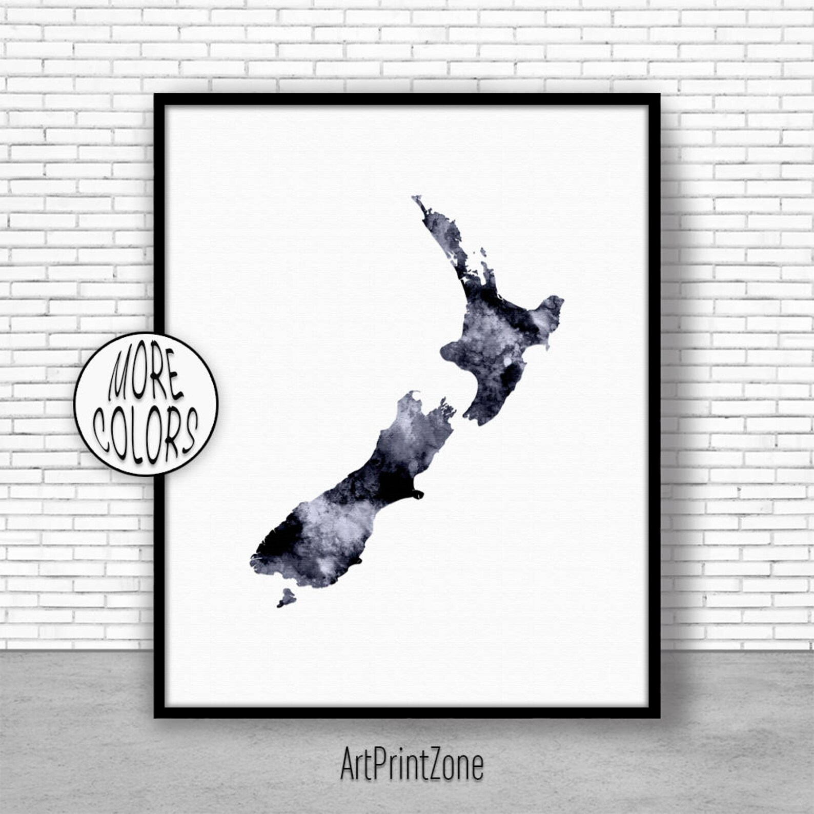 New Zealand Art Print Home Decor New Zealand Map Art Wall Etsy