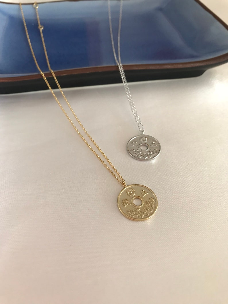 Lucky coins. Boho style Yunki Necklaces Medal necklaces Necklaces with coins Dainty chain choker Silver necklaces