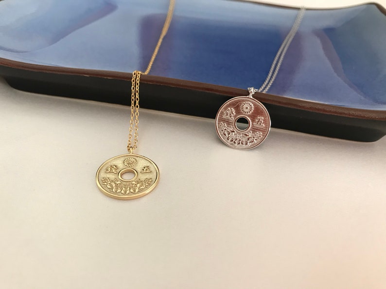 Lucky coins. Boho style Yunki Necklaces Medal necklaces Necklaces with coins Dainty chain choker Silver necklaces