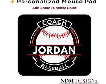 Personalized Baseball Coach Mouse Pad | Custom Coach Gift | Baseball Coach Desk Mat | Team Gift for Coach | Coach Appreciation Gift