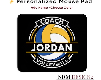 Personalized Volleyball Coach Mouse Pad | Custom Coach Gift | Volleyball Coach Desk Mat | Coach Appreciation Gift | Team Gift for Coach