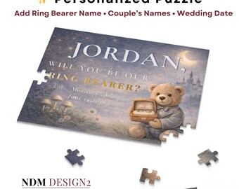 Ring Bearer Proposal Puzzle | Will You Be Our Ring Bearer Gift | Personalized Wedding Puzzle for Boys | Custom Ring Bearer Keepsake