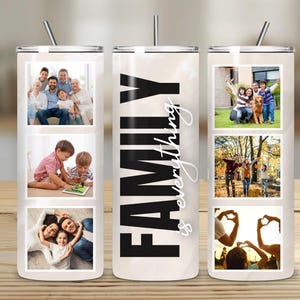 Custom Family Photo 20oz Tumbler: Personalized Mom Gift