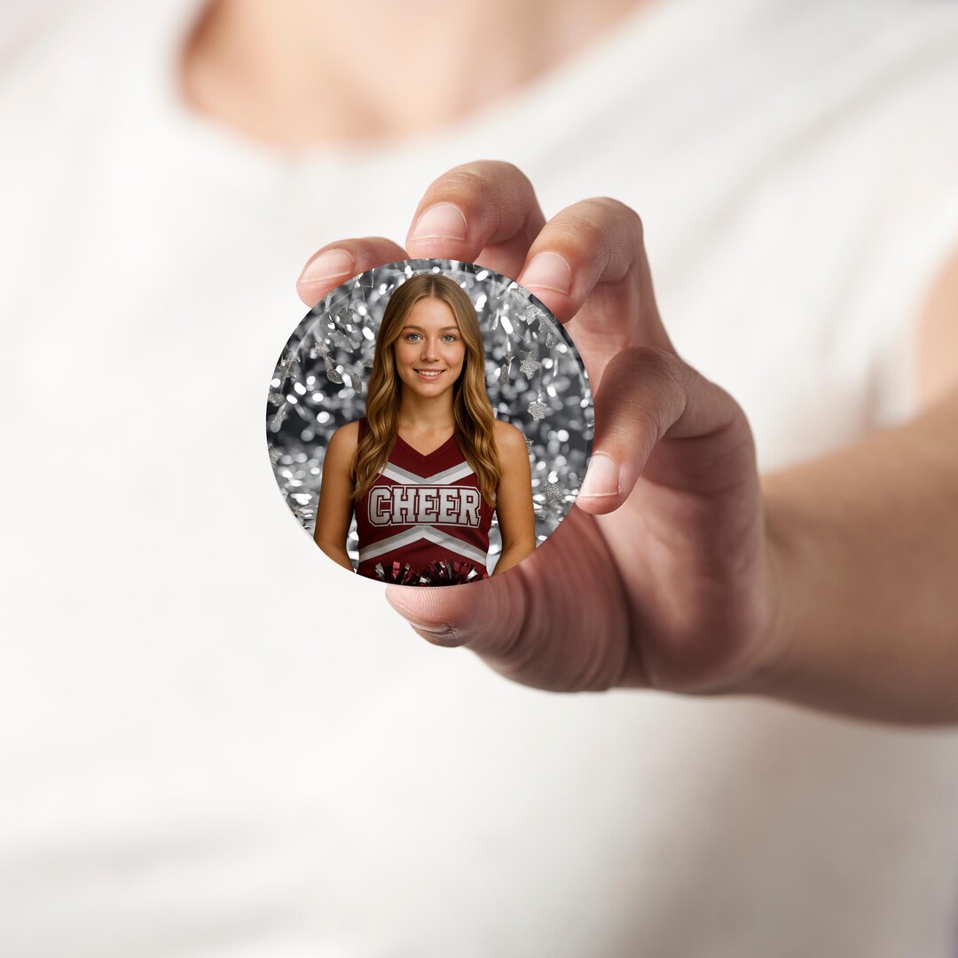 Personalized Cheerleader Photo Button: Custom Team Spirit Gift - Etsy