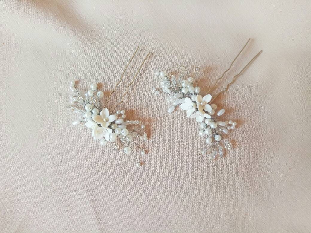Bridal hair pins Wedding headpiece Wedding hair pins Etsy