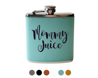 Flask- Mommy juice flask. Personalized Camping Hiking Gift for Her Mom Woman Sister Girlfriend