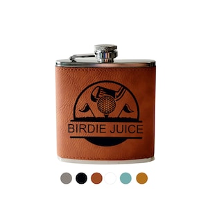 Golfing Flask- Birdie Juice Gift for Golfers, Christmas Gift for Him, Father&#39;s Day, Golf. Free Personalization.