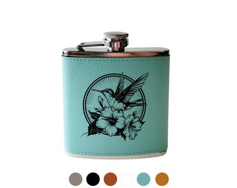 Flasque personnalisée Colibri floral