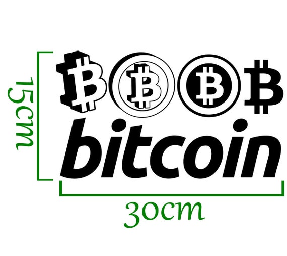 Set Of 5 Bitcoin Logos Cryptocurrency Btc Decal Wall Car Etsy