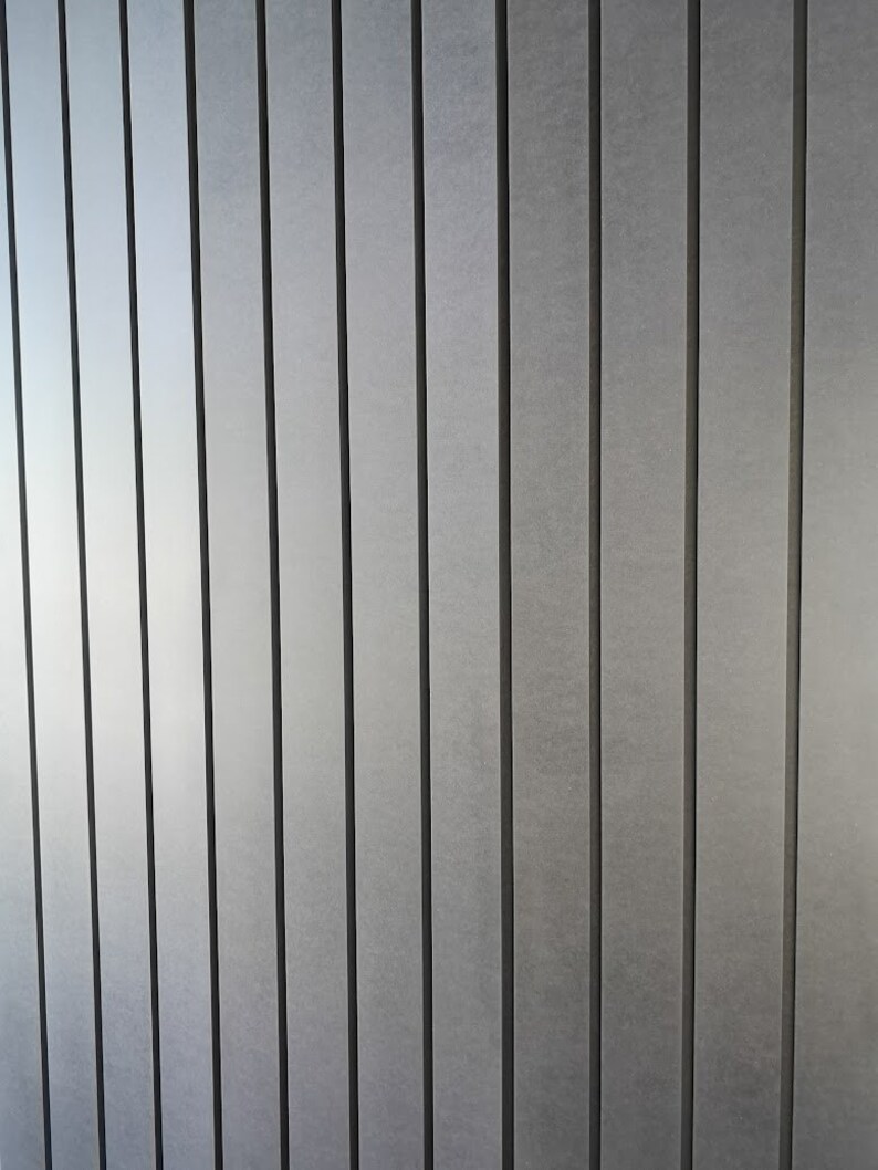 Wide Slat Wall Panels: Black or Paintable MDF Cladding (39cm X 242cm ...
