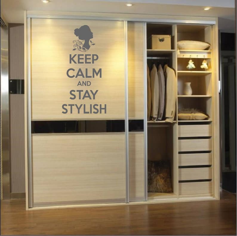 Keep Calm and Stay Stylish Fabulous Removable Wall Sticker Large Decal Quote