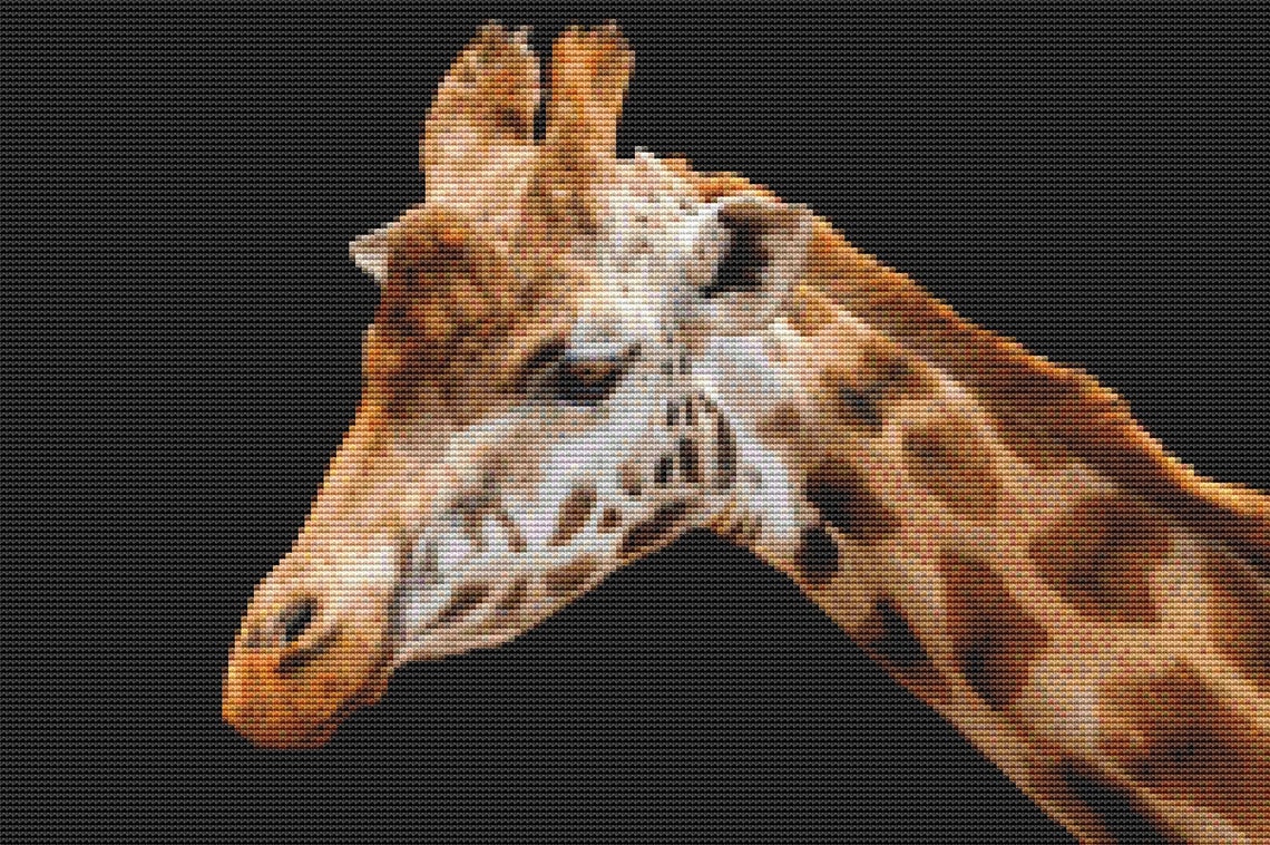 Giraffe Counted Cross Stitch Kit Etsy