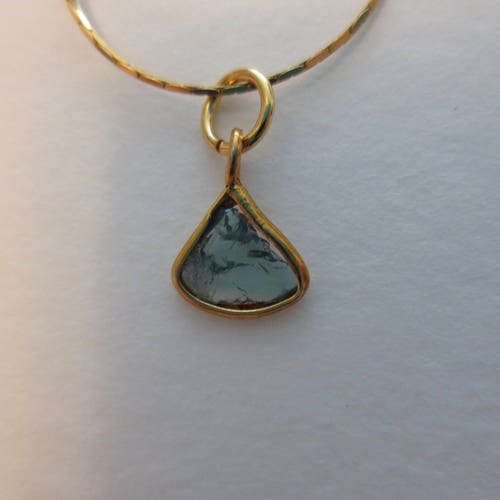 Shops Diamond Necklace. Blue Diamond Slice necklace. Diamond slice necklace Silver Plated Necklace. Diamond Slice. Christmas gift. Gift for her
