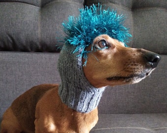 Warm dog hat / Funny dog hat / Dog snood / Dachshund hat / Winter dog hat / Winter dog clothes / Cozy clothes for dachshund