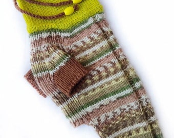 Hand-Knitted Striped Dog Sweater for Small Breeds