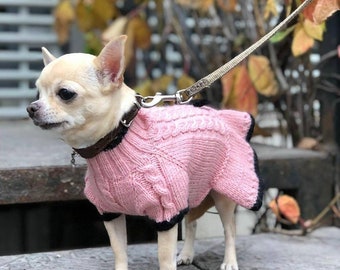Babywool Chihuahua Dress, Small Dog Sweater with Double Skirt