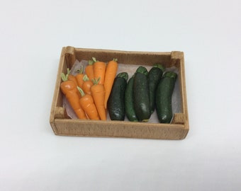 Crate wood miniature carrots carrots