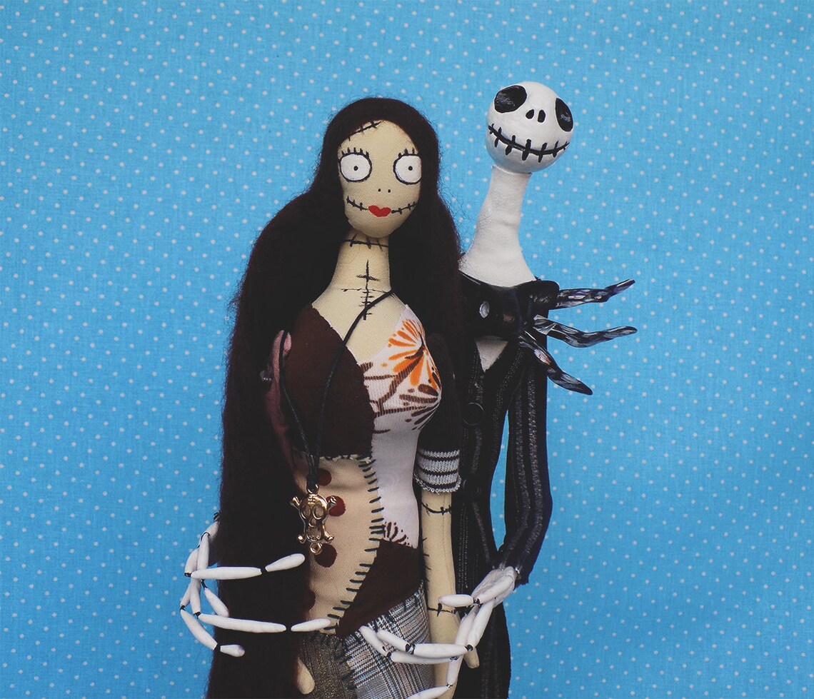 Jack and Sally dolls Sally doll Jack Skellington doll | Etsy
