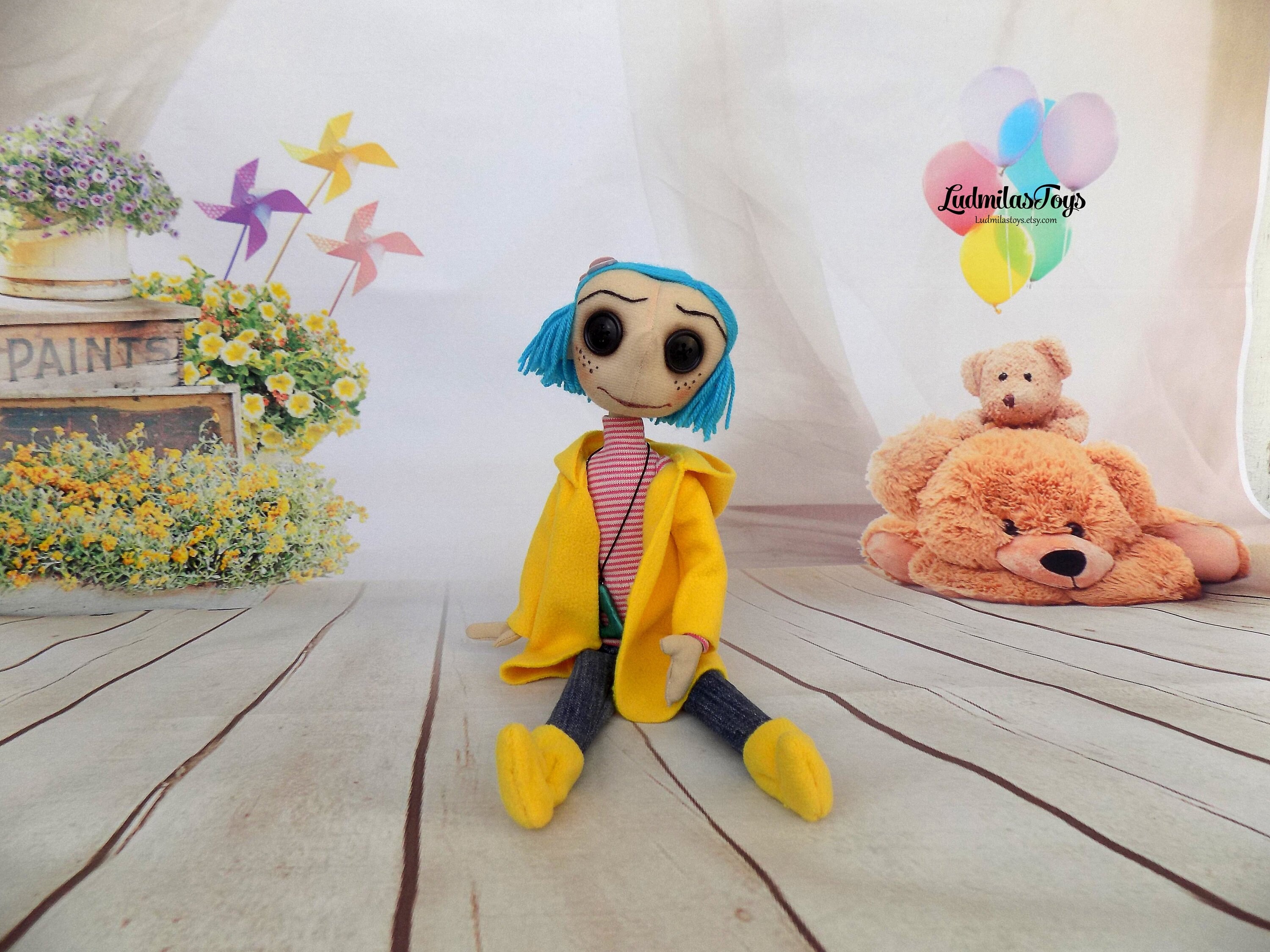 Coraline rag doll Coraline doll Custom coraline Etsy
