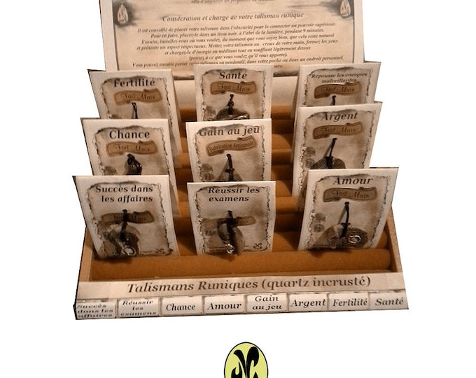 The lot of 10 earthenware talismans from Nade to 3 euros per unit. All different from each other by their form.