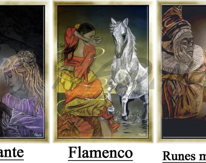 Art print (A4) "Artist NADE" The Seer/Flamenco/Magic Runes