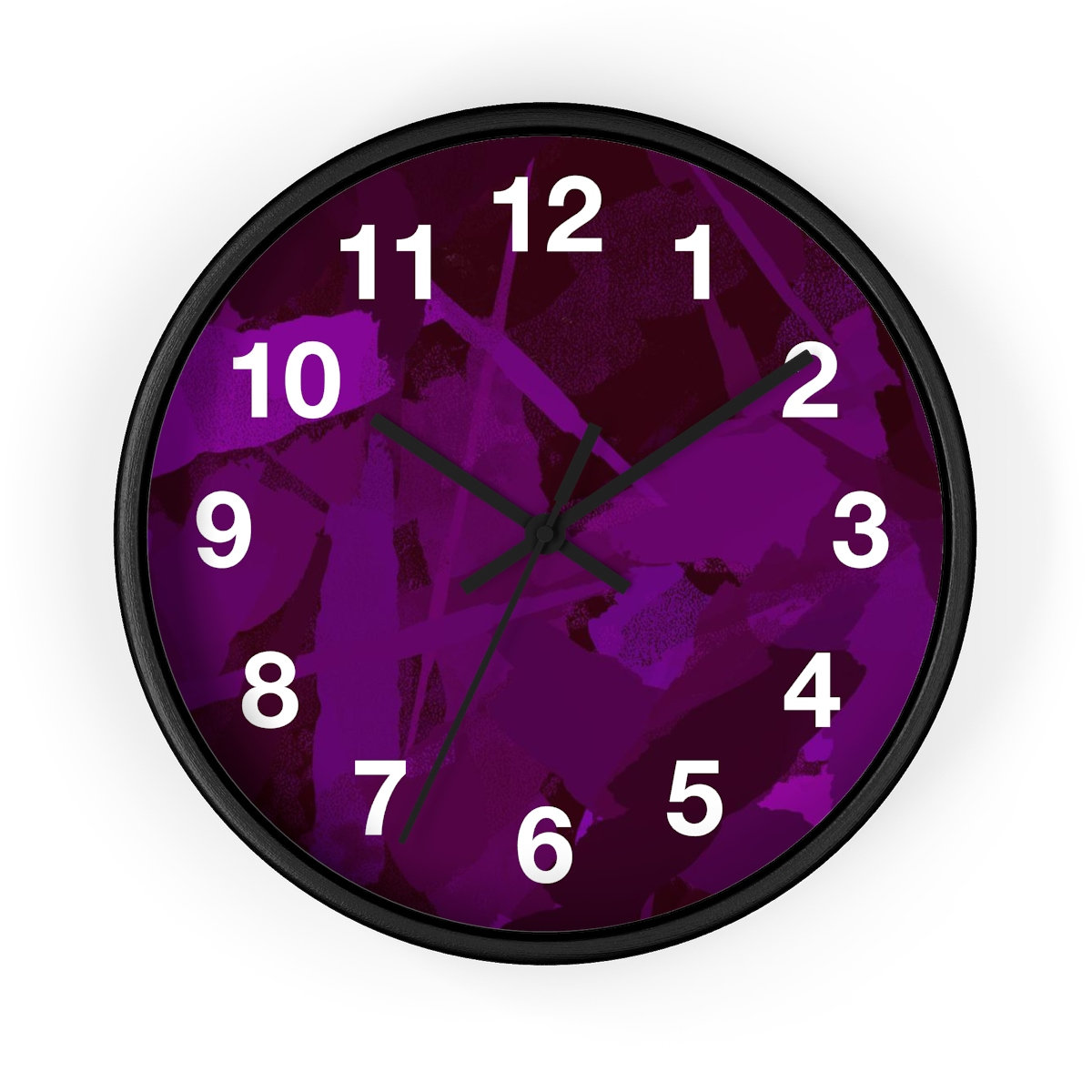 Wall clock Abstract Purple Design Etsy