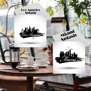 City Coasters x4, beer coasters,drink coasters,coffee coasters,tea coasters