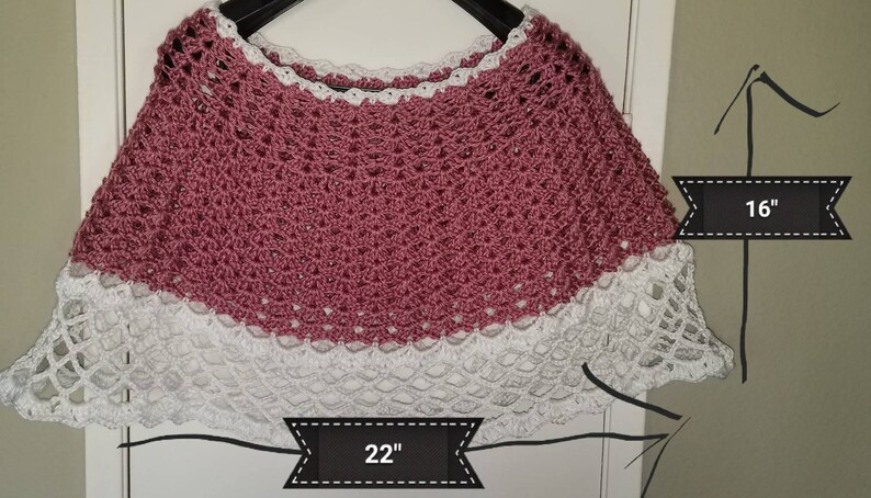 Crochet Poncho/Cape image 4