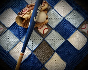 Crochet Baseball, Baby/Lap Blanket
