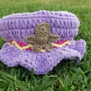Strawberry Shortcake and friends inspired, GINGER SNAP Crochet adult bucket hat, rave hat