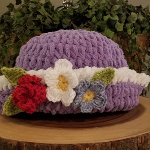 Strawberry Shortcake and friends inspired, ANGEL CAKE Crochet adult bucket hat, rave hat