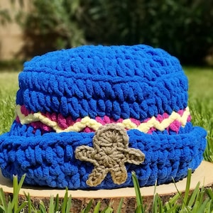 Strawberry Shortcake and friends inspired, 2000&#39;s GINGER SNAP Crochet adult bucket hat, rave hat