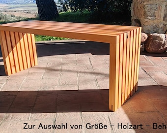 Holzbank Zypresse Rustika Toskana Sonne PurNature im Sittingwood Stil Individualisierbares Möbel Sitzbank Massivholz Massiv Handarbeit Natur