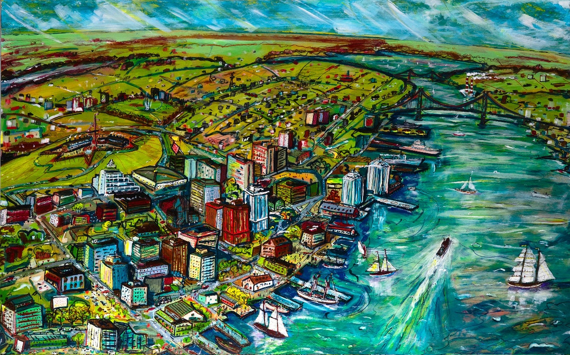 Art Print Into the Harbour Print Halifax Harbour Fine Folk Etsy Canada