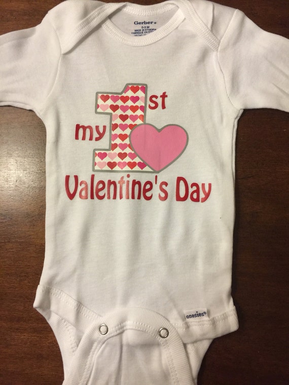 valentine's day onesie girl