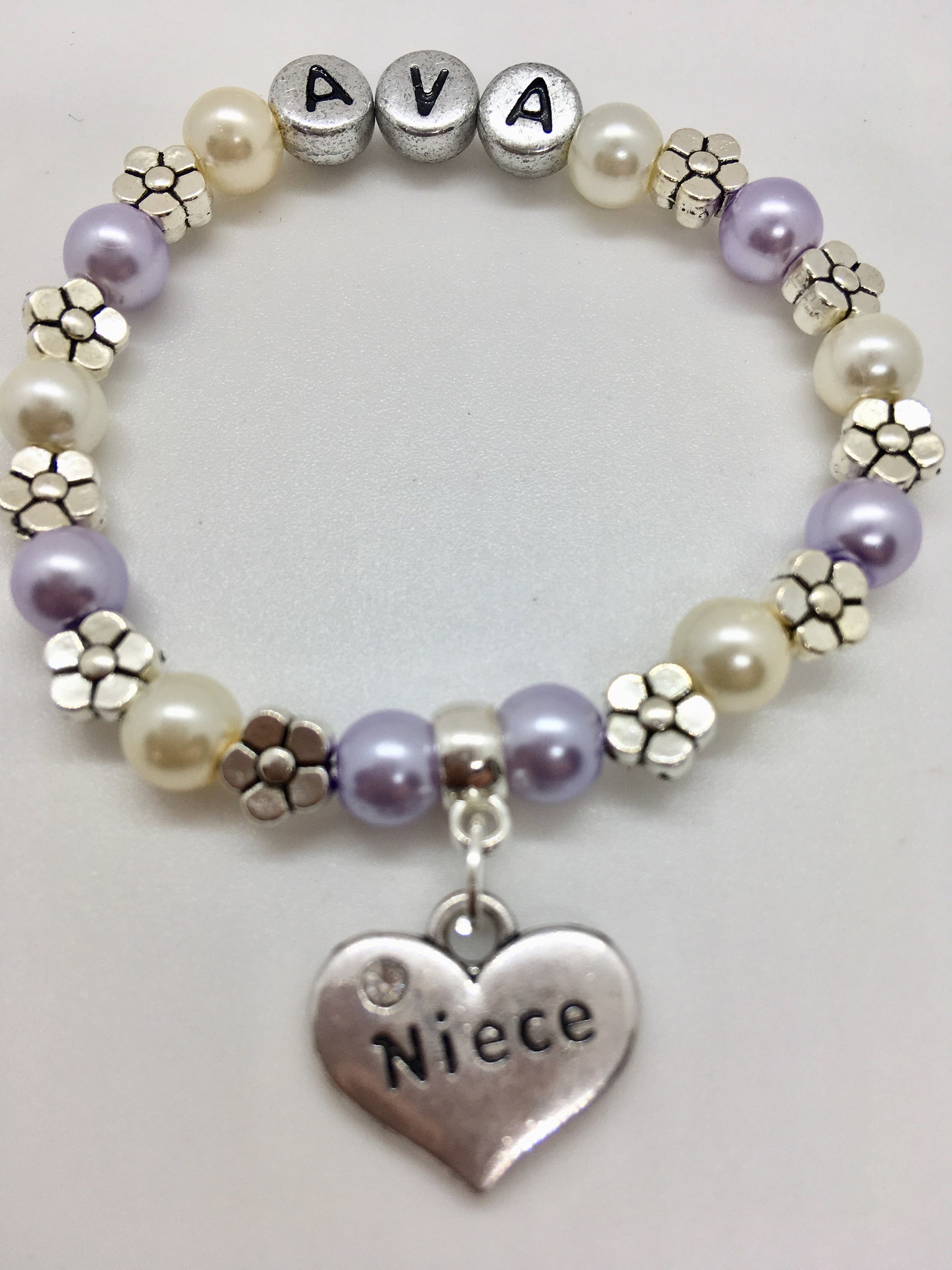 Personalised NIECE charm bracelet girls kids childrens inc bag Etsy
